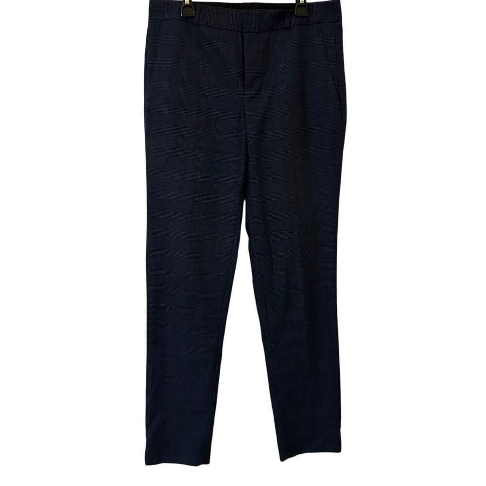 Banana Republic Women's Ryan Pants, Black Plaid, Size 2